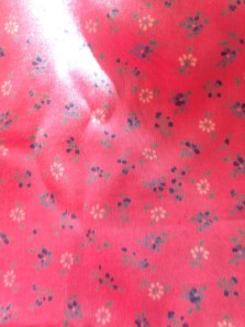 Pink flowery fabric